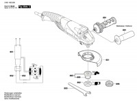 Bosch 3 601 H30 500 Gws 15-150 Cih Angle Grinder 230 V / Eu Spare Parts